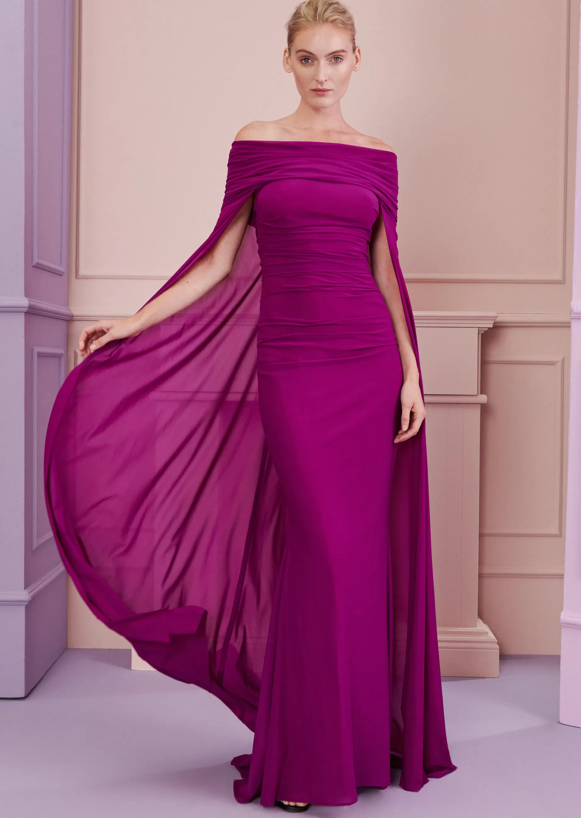 New Talbot Runhof Abendkleid Bortolo4 Fuchsiapink