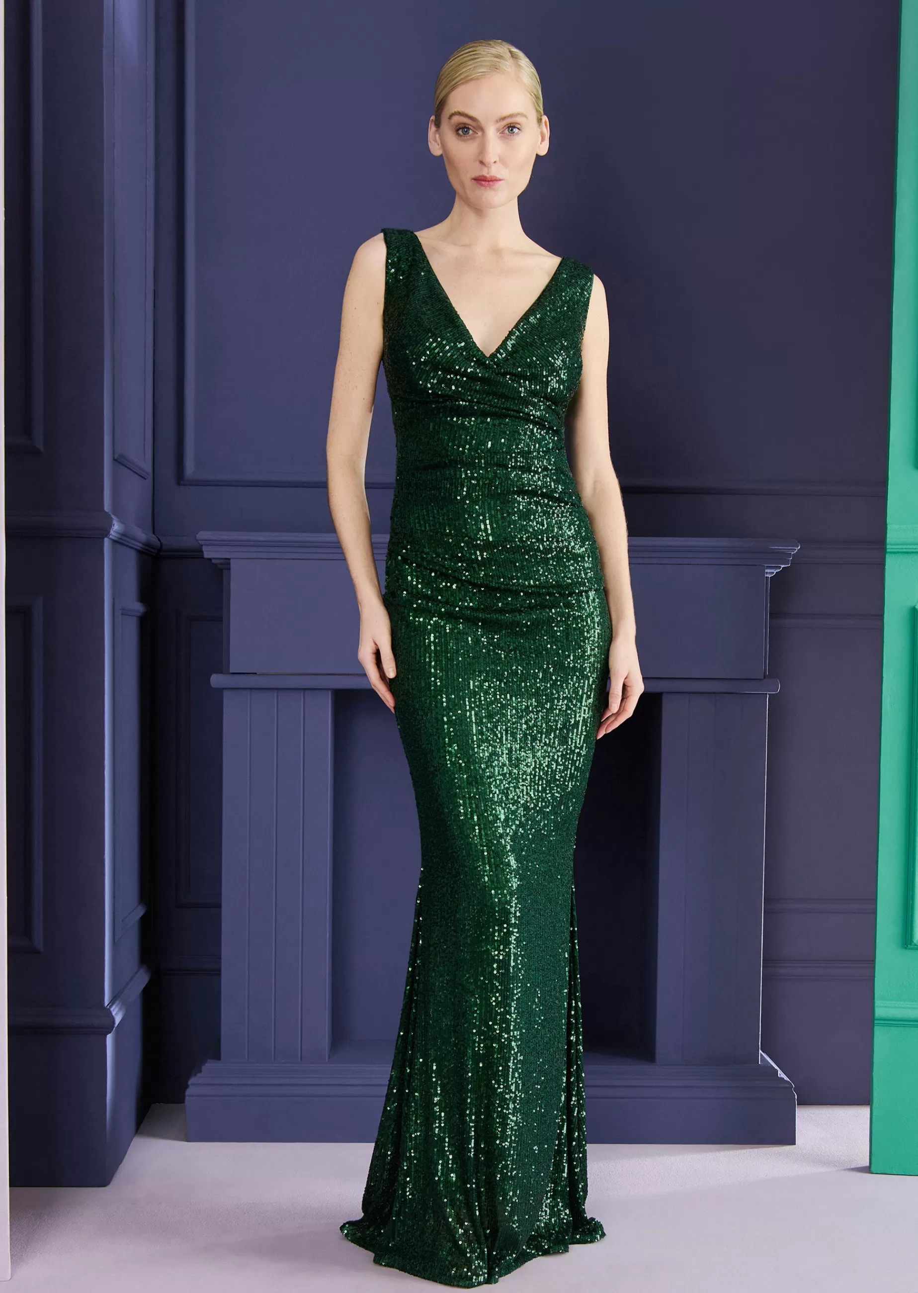 Hot Talbot Runhof Abendkleid Bossa18 Smaragdgrün