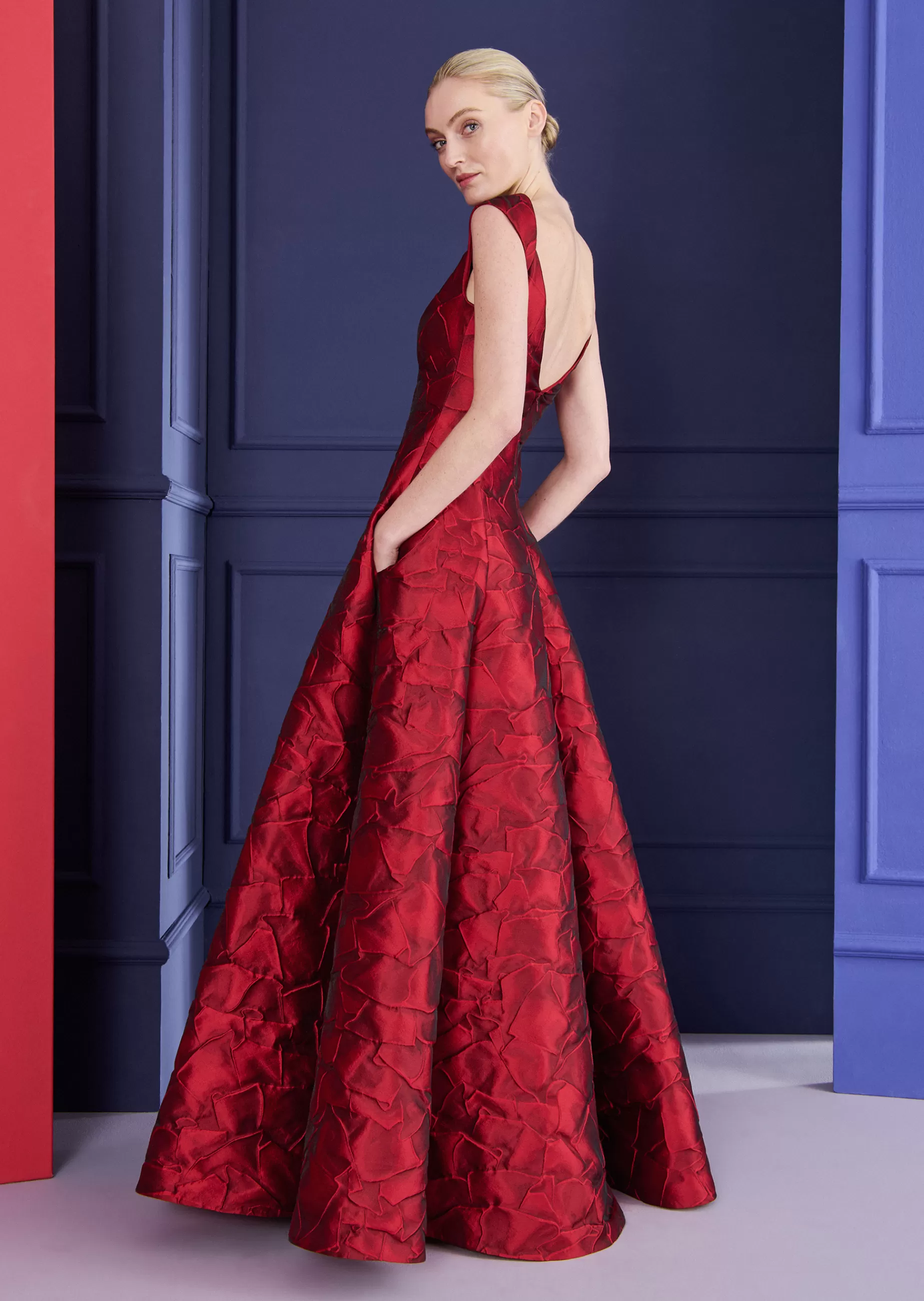Sale Talbot Runhof Abendkleid Covana3 Scarletrot