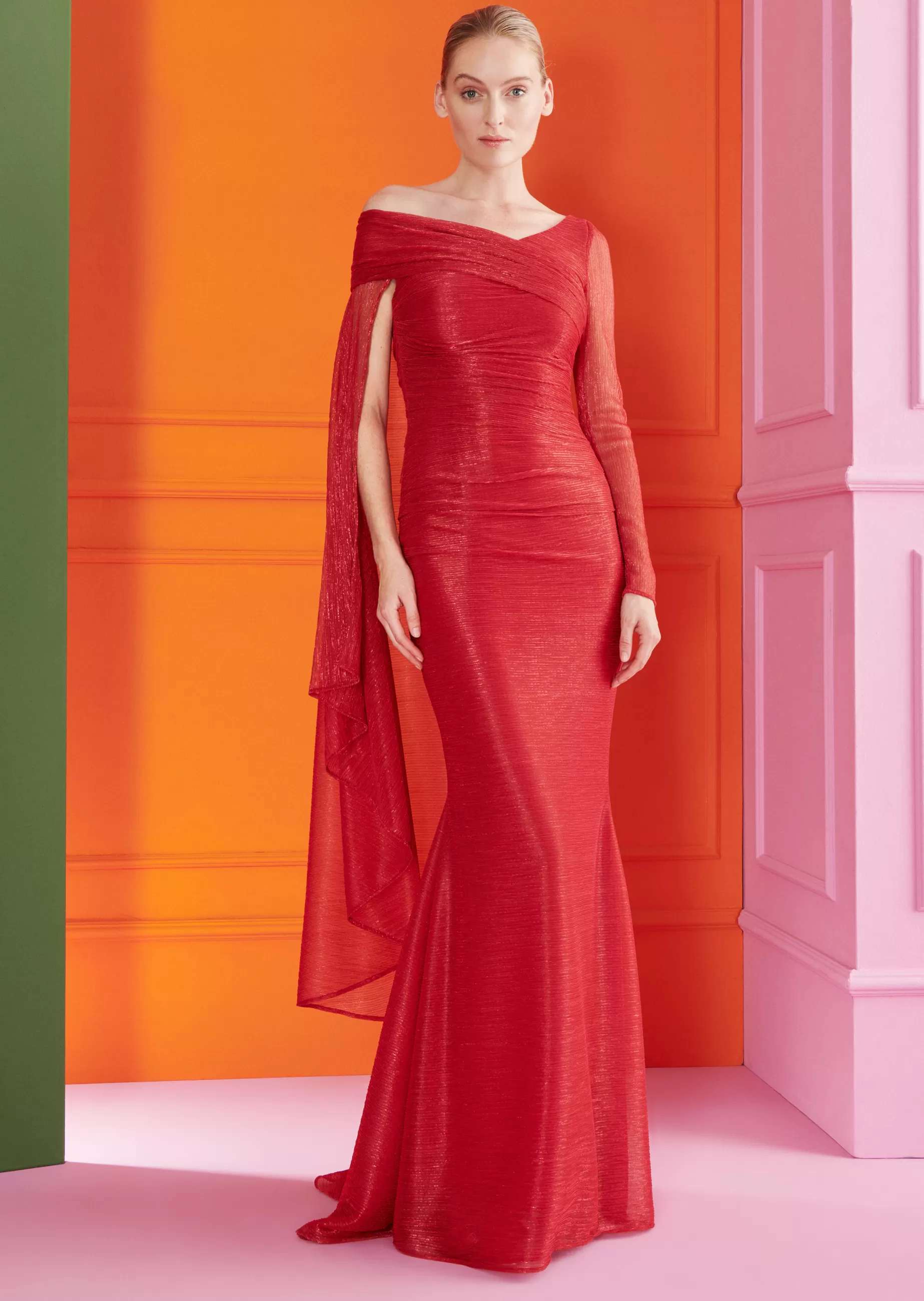 Best Talbot Runhof Abendkleid Goldfield3 Korallerot