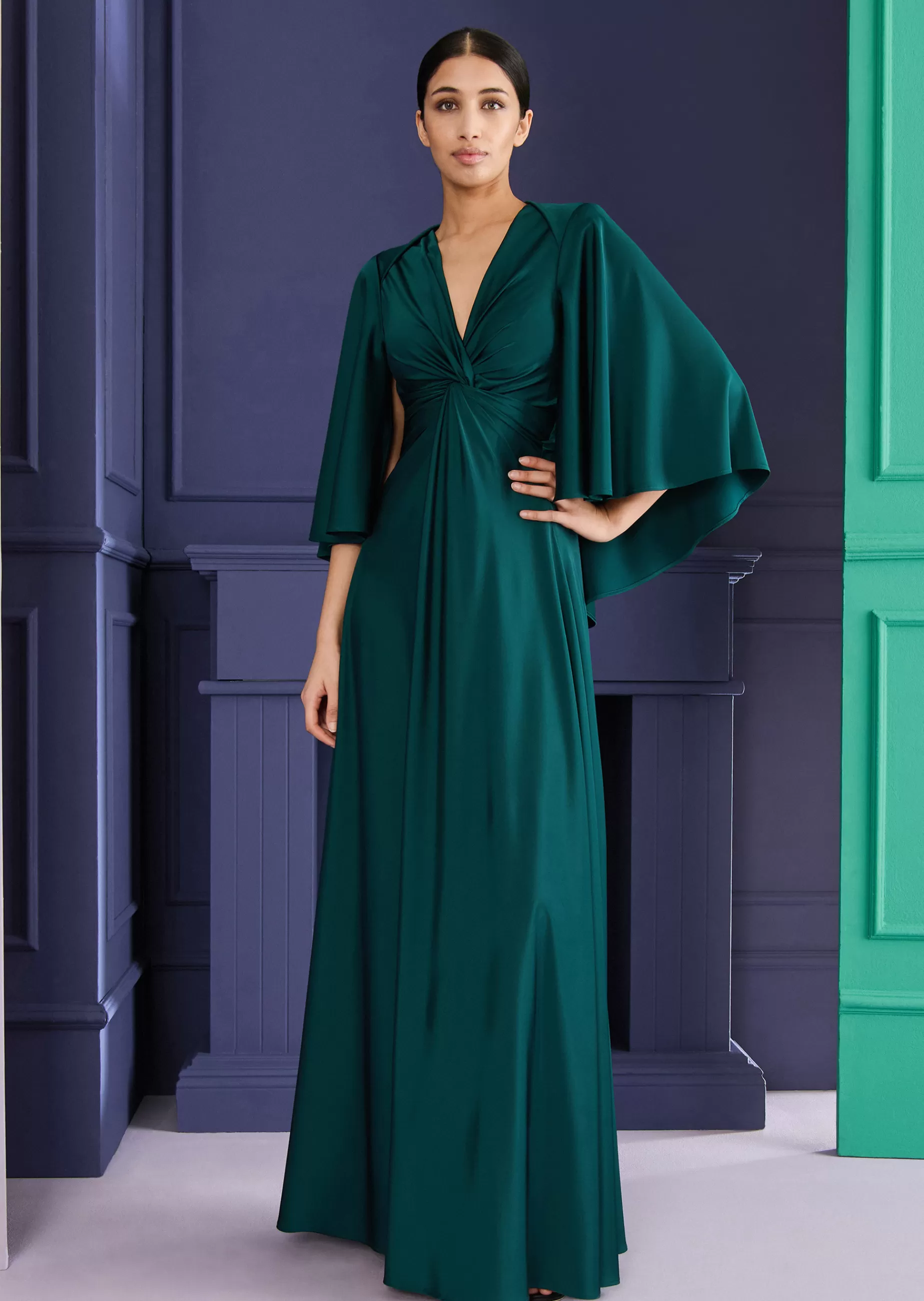 Store Talbot Runhof Abendkleid Horras4 Zypressegrün