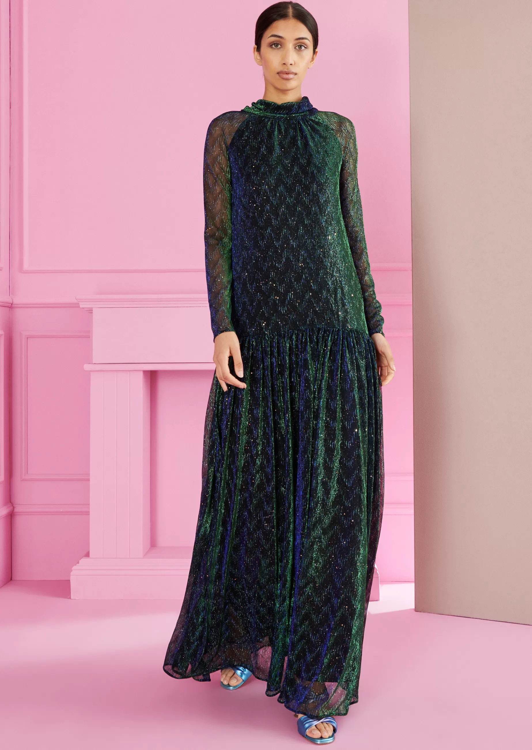 Sale Talbot Runhof Abendkleid Longtime1 Smaragdgrün
