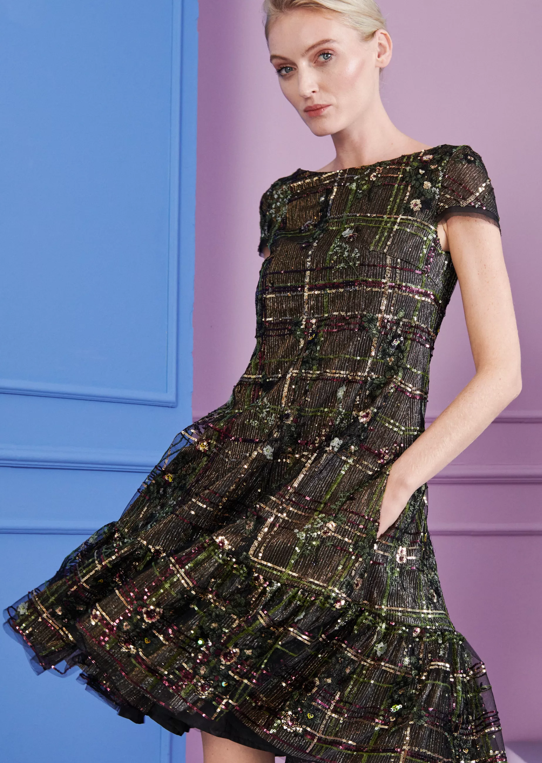 Fashion Talbot Runhof Cocktailkleid Fontelina9 Jägergrün