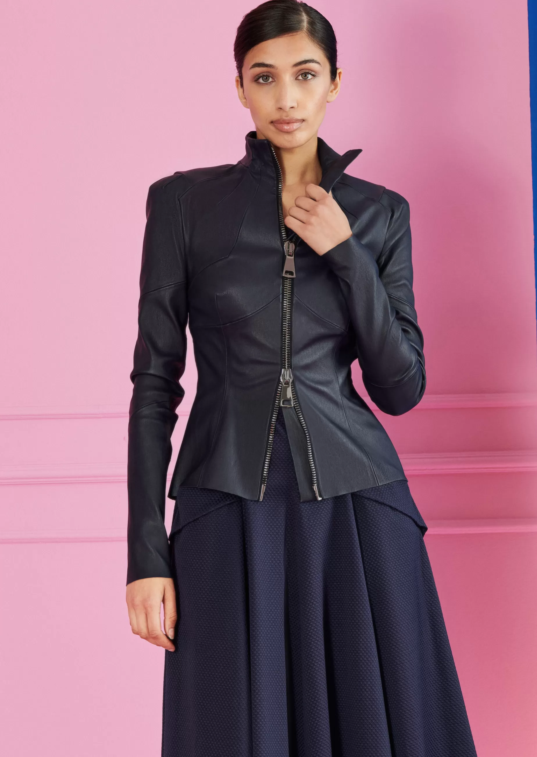 Fashion Talbot Runhof Jacke Fusion1 Nachtblau