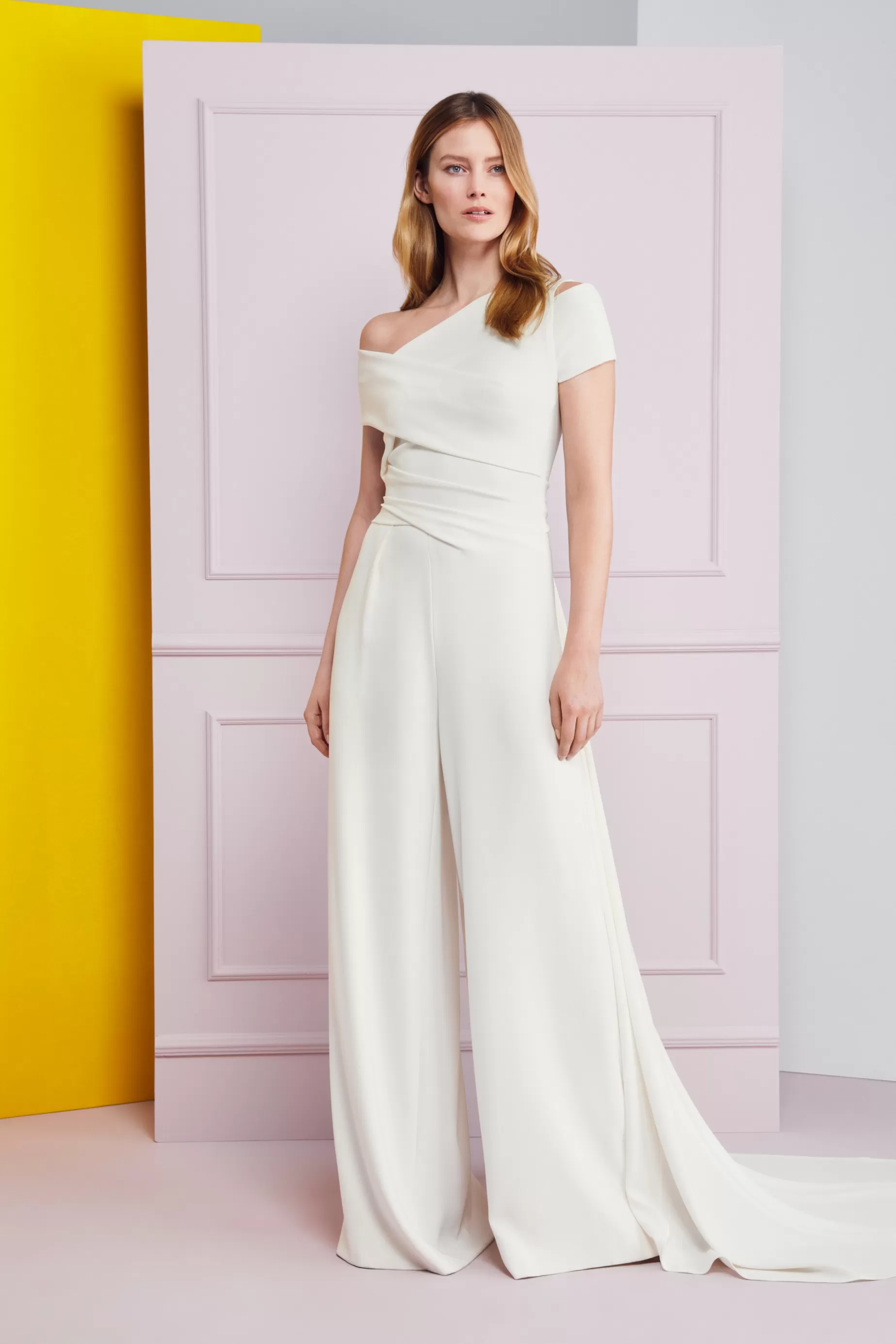 Hot Talbot Runhof Jumpsuit Risk7 Ivoryweiß