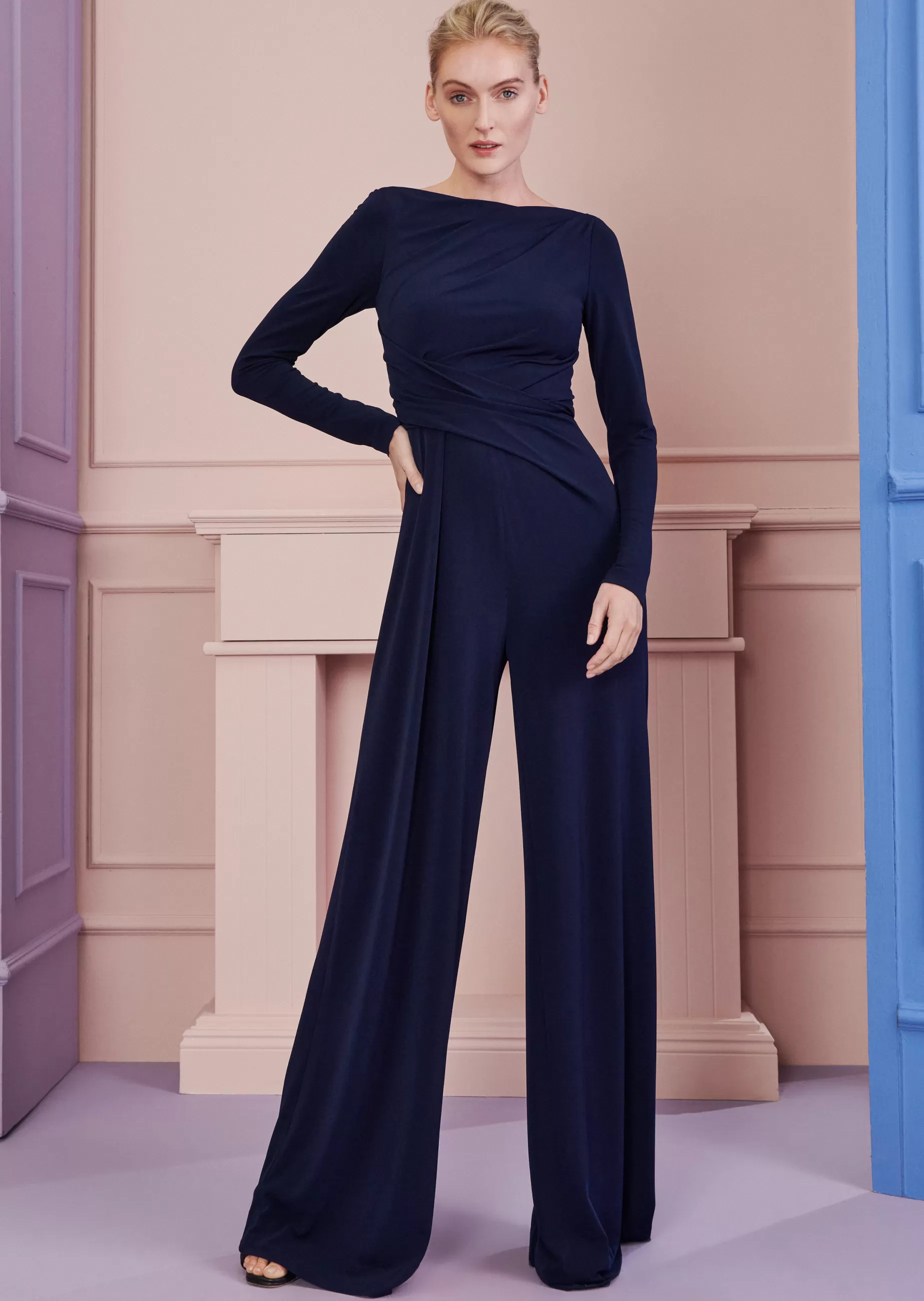 Store Talbot Runhof Jumpsuit River9 Marineblau