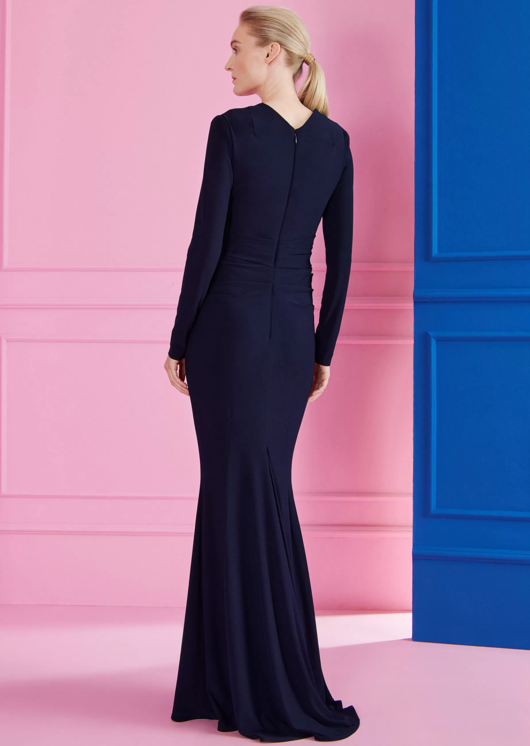 Cheap Talbot Runhof Langes Kleid Holger3 Marineblau