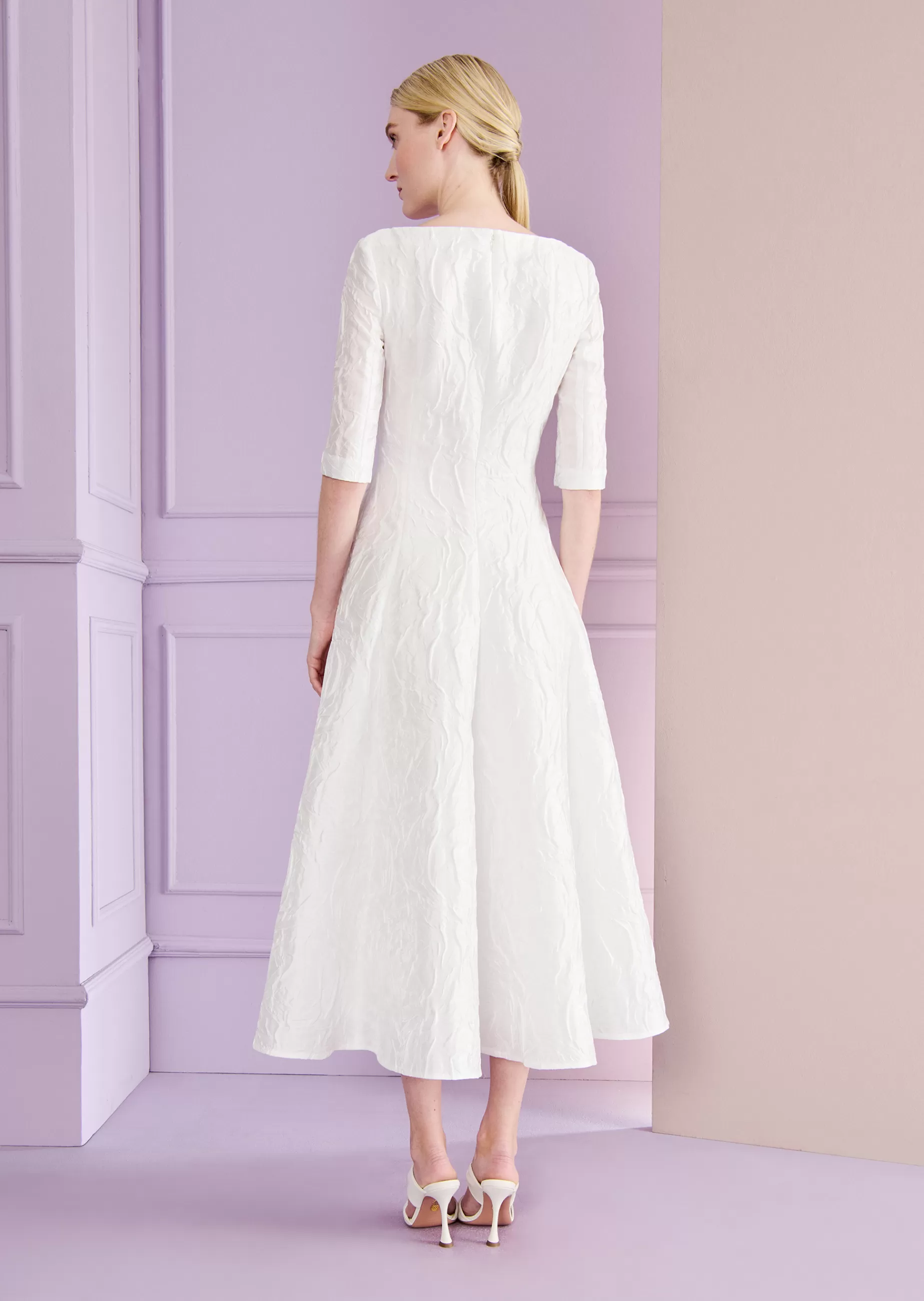Clearance Talbot Runhof Midikleid Bogna2 Ivoryweiß