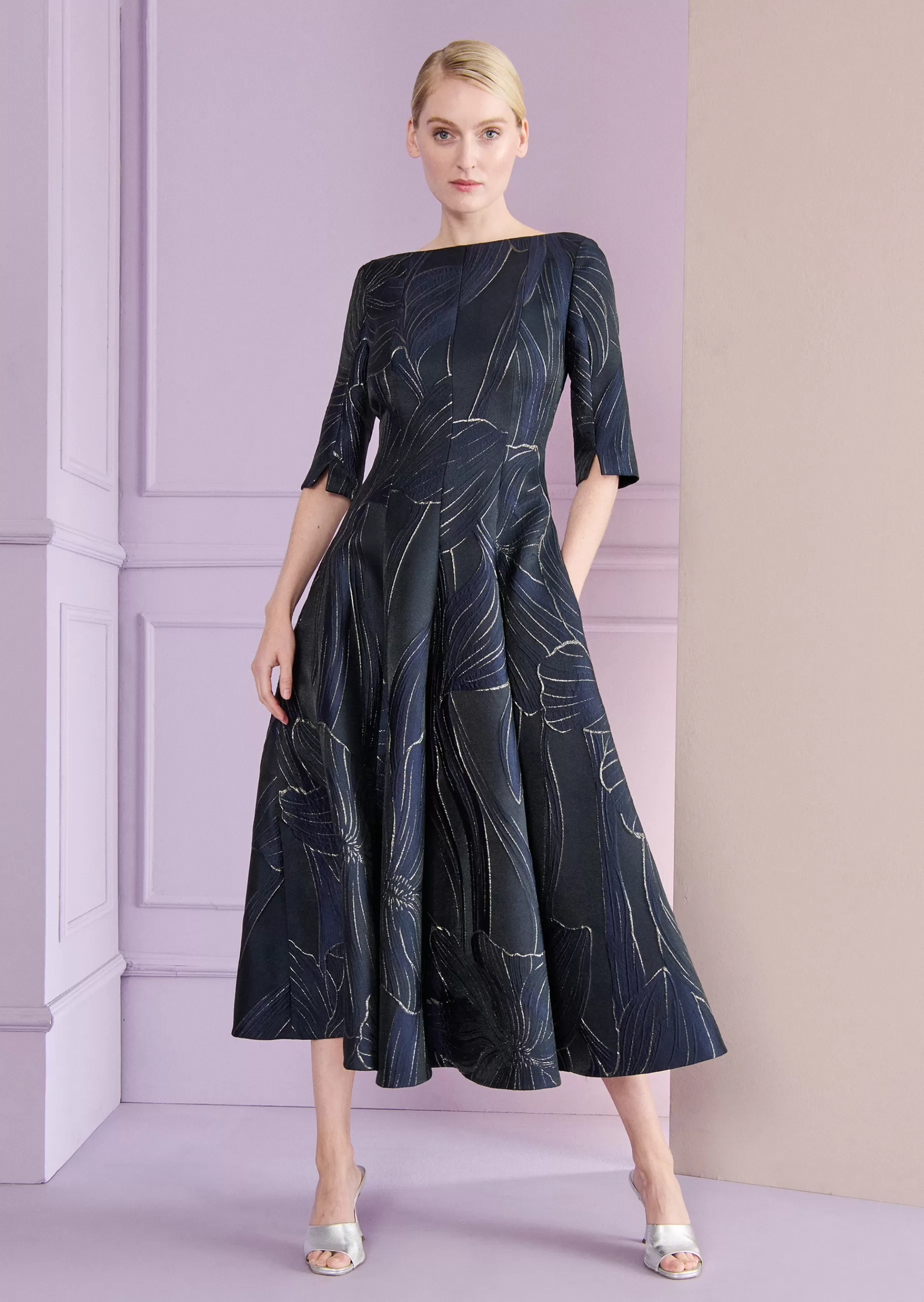 Sale Talbot Runhof Midikleid Bogna5 Royalnavyblau