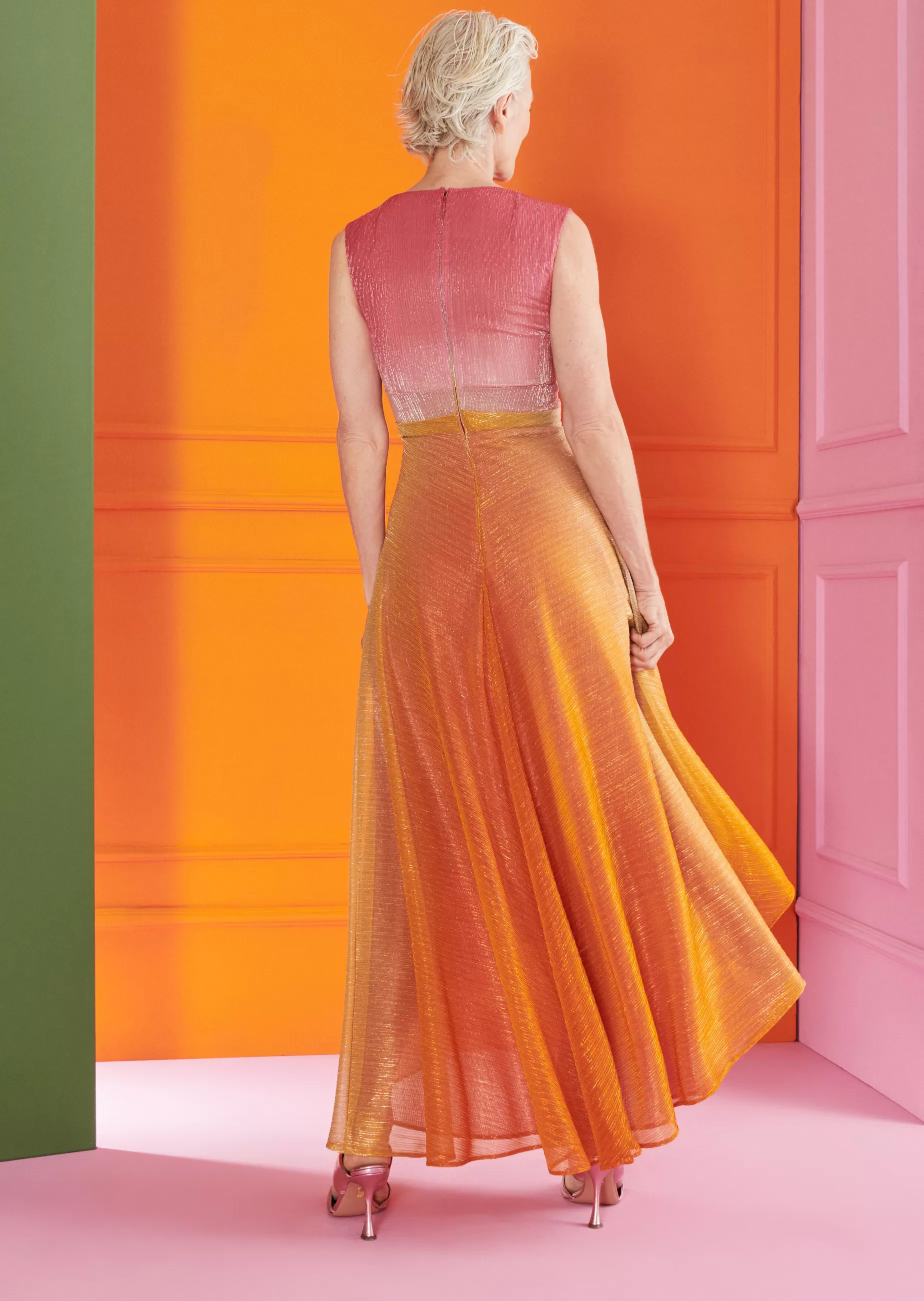 Best Sale Talbot Runhof Midikleid Golambini18 Orange