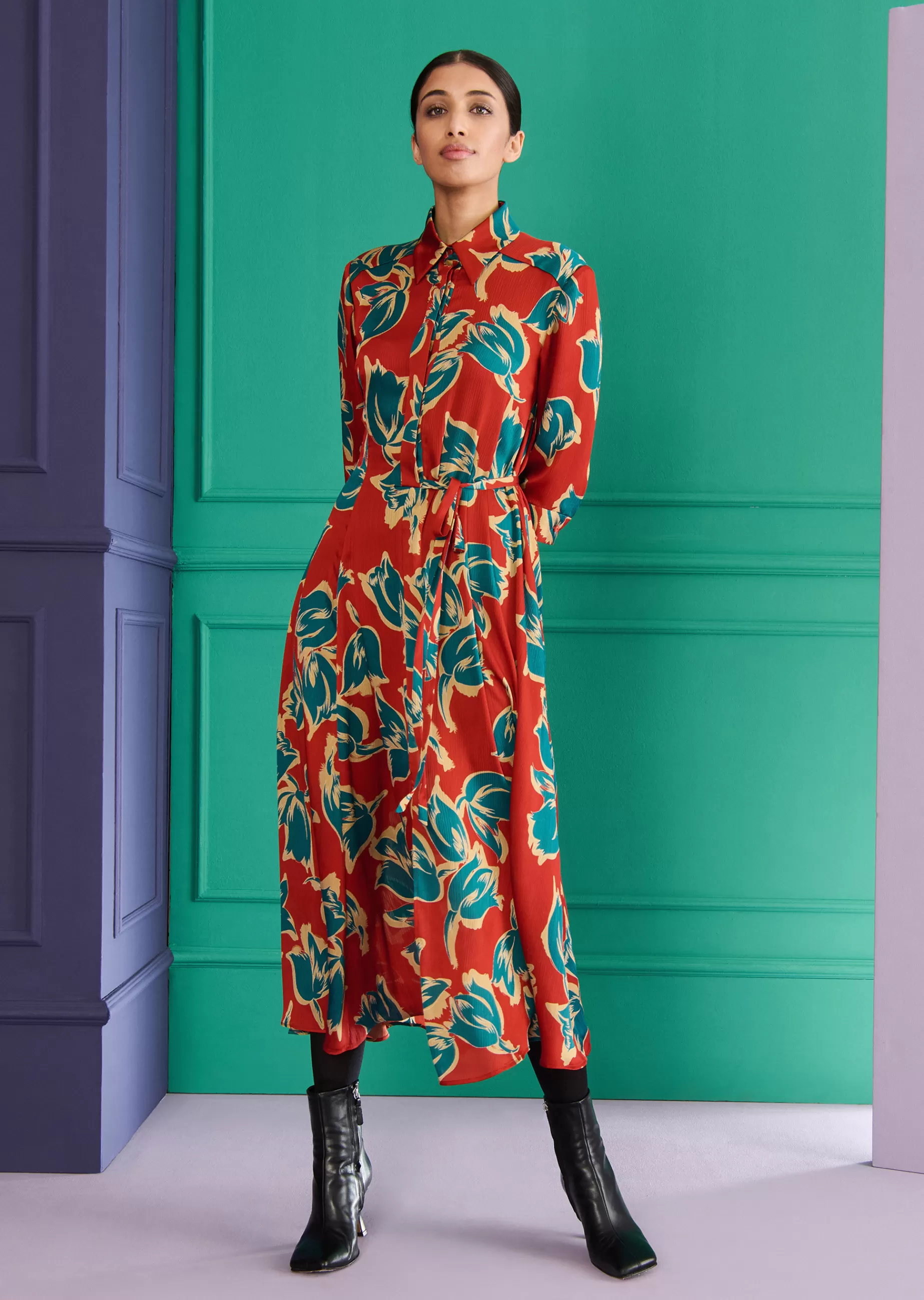 Best Talbot Runhof Midikleid Logout1 Terrakottarot