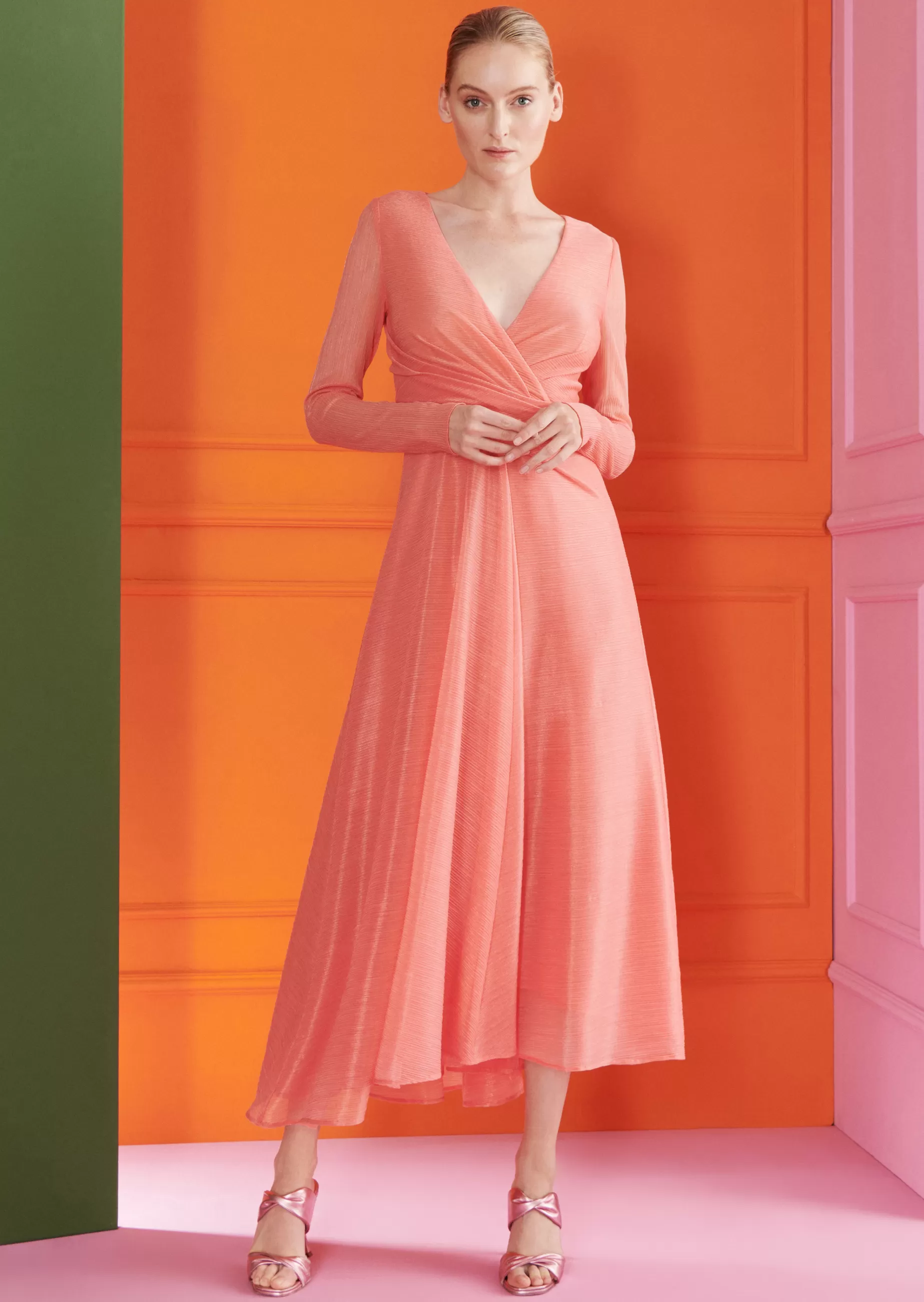 Cheap Talbot Runhof Midikleid Pokario13 Lachsrosa