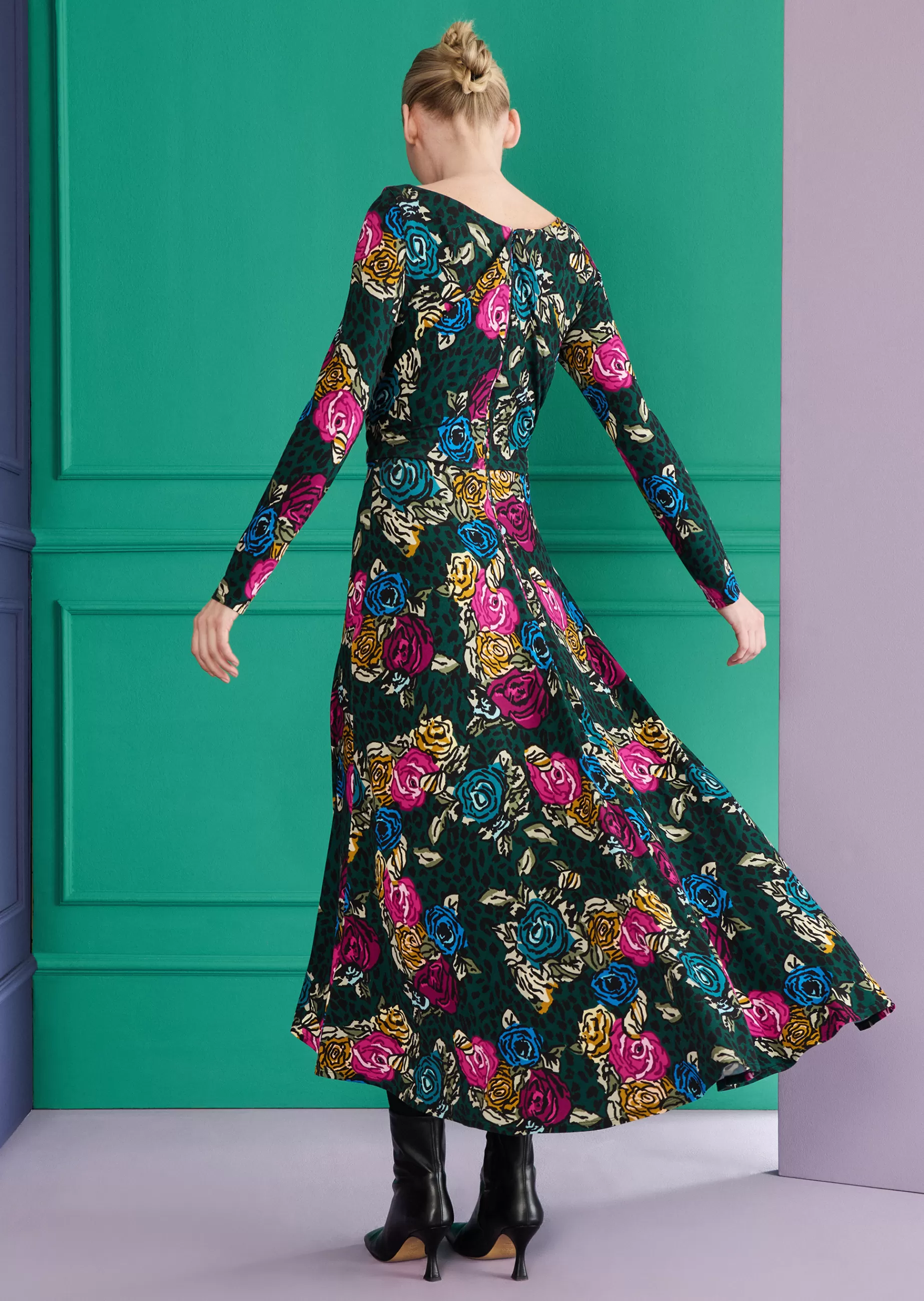 Clearance Talbot Runhof Midikleid Ross31 Zypressegrün
