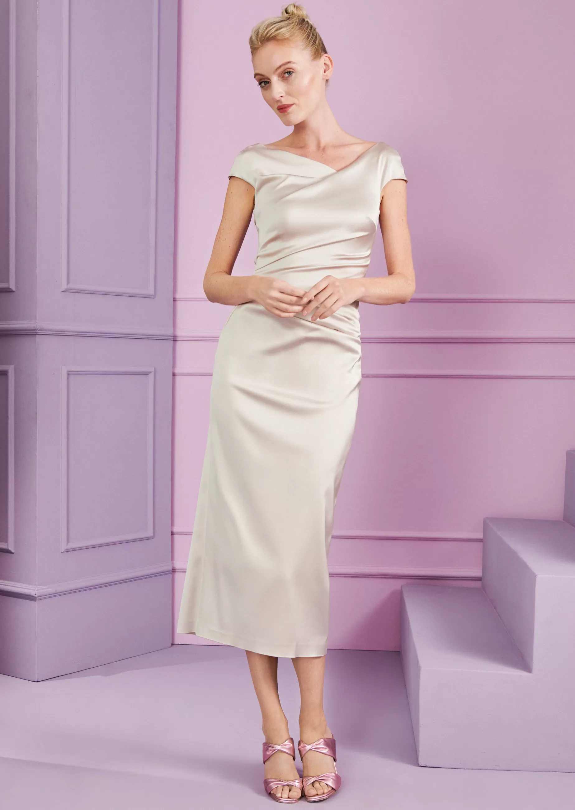 Fashion Talbot Runhof Midikleid Roya1 Cream