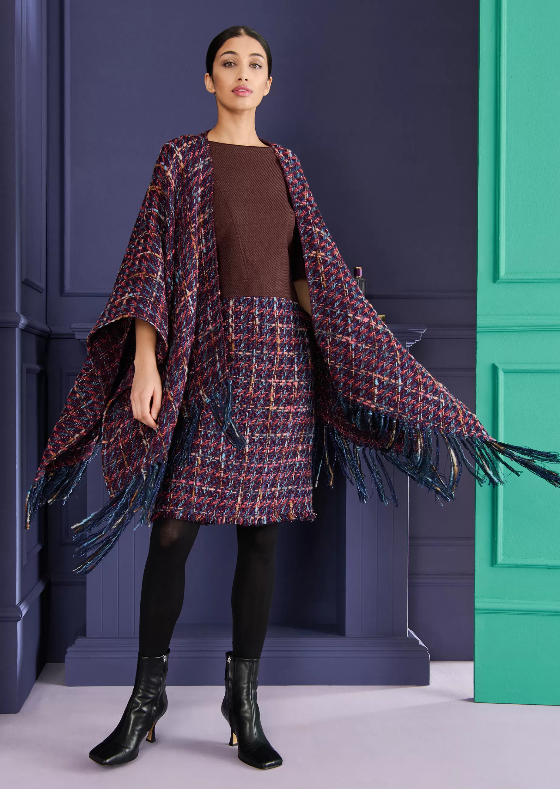 Outlet Talbot Runhof Stola Hint19 Fuchsialila