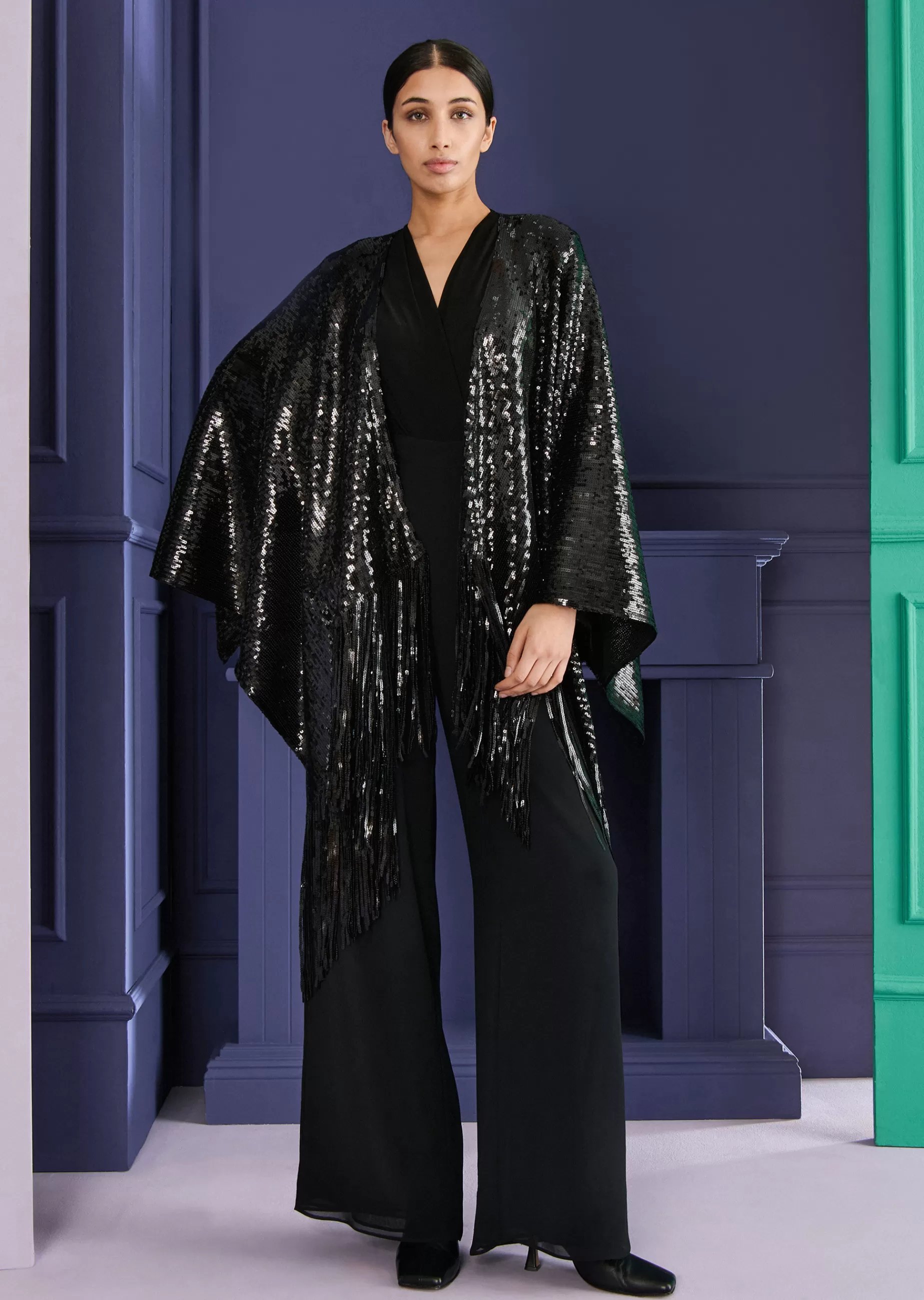 Store Talbot Runhof Stola Hint21 Schwarz
