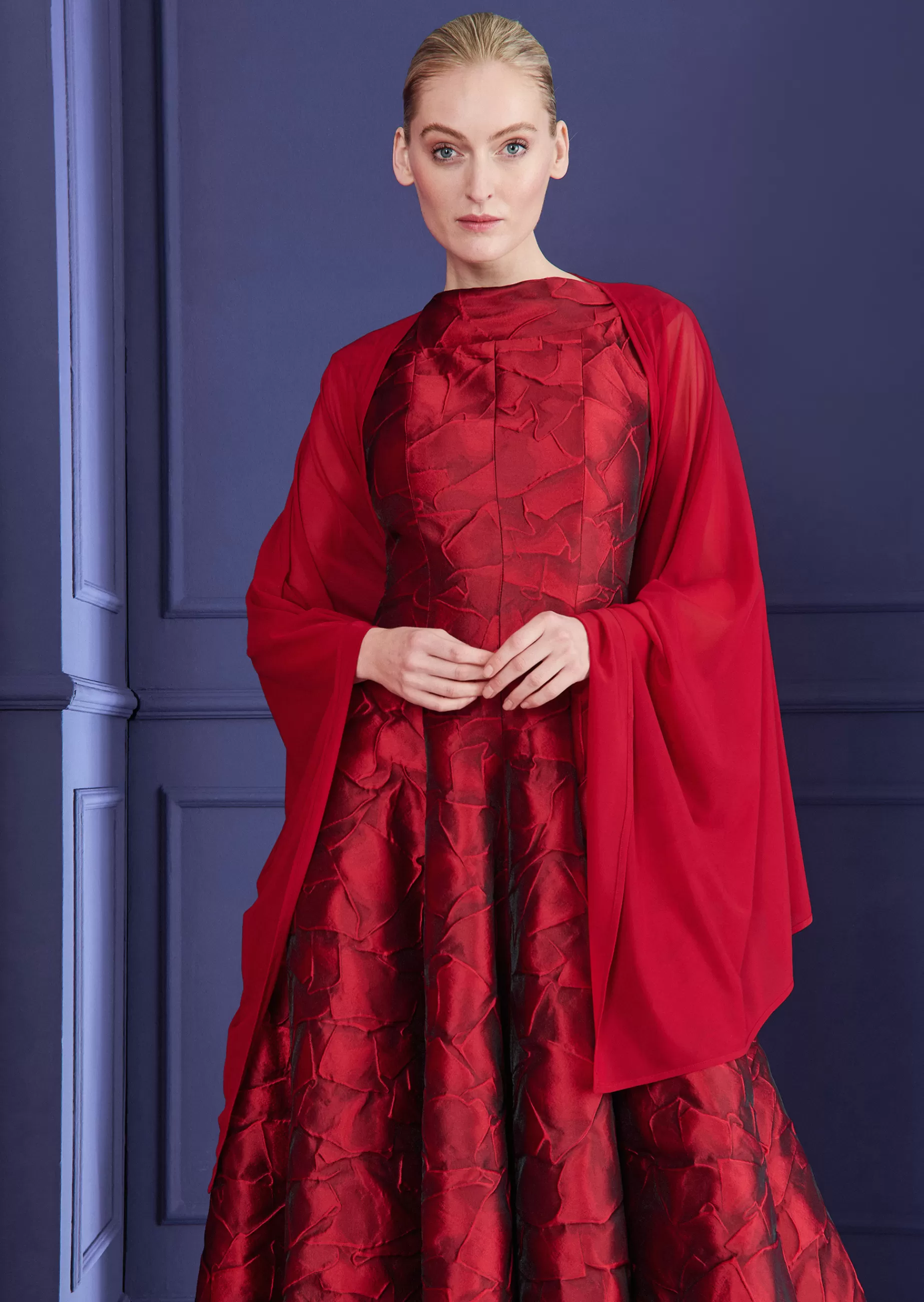 Cheap Talbot Runhof Stola Hint3 Scarletrot