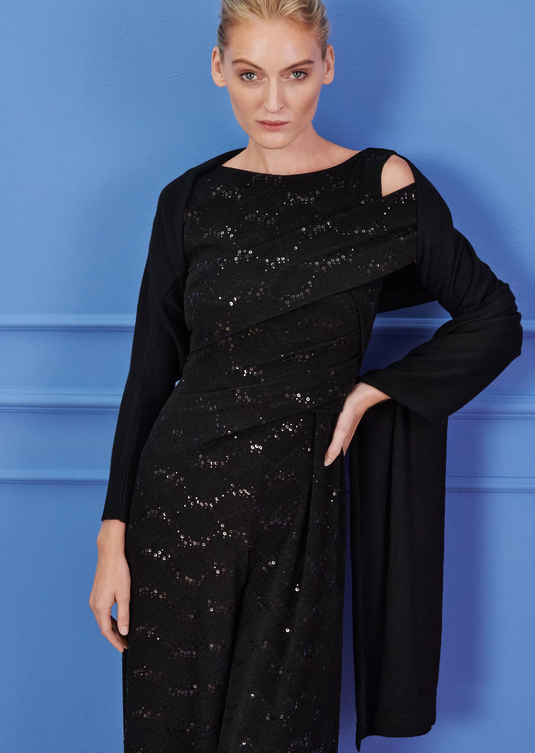 Fashion Talbot Runhof Stola Kasha1 Schwarz