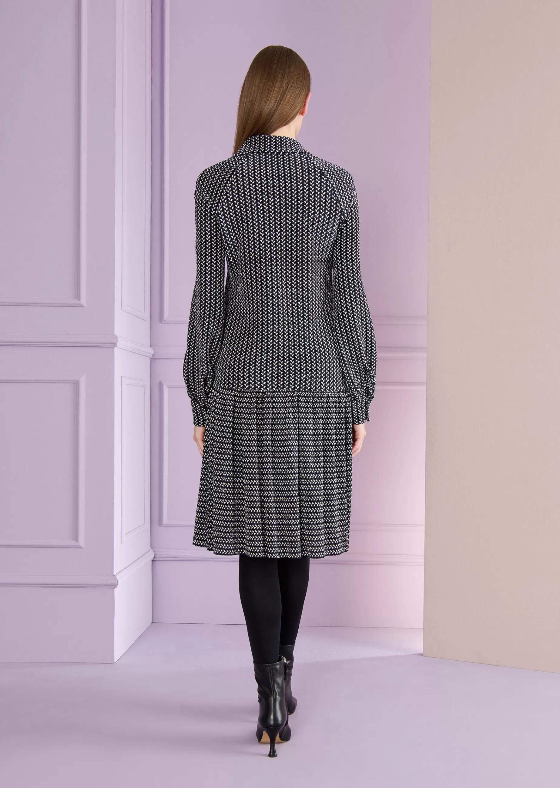 Fashion Talbot Runhof Tageskleid Mopo1 Nachtblau