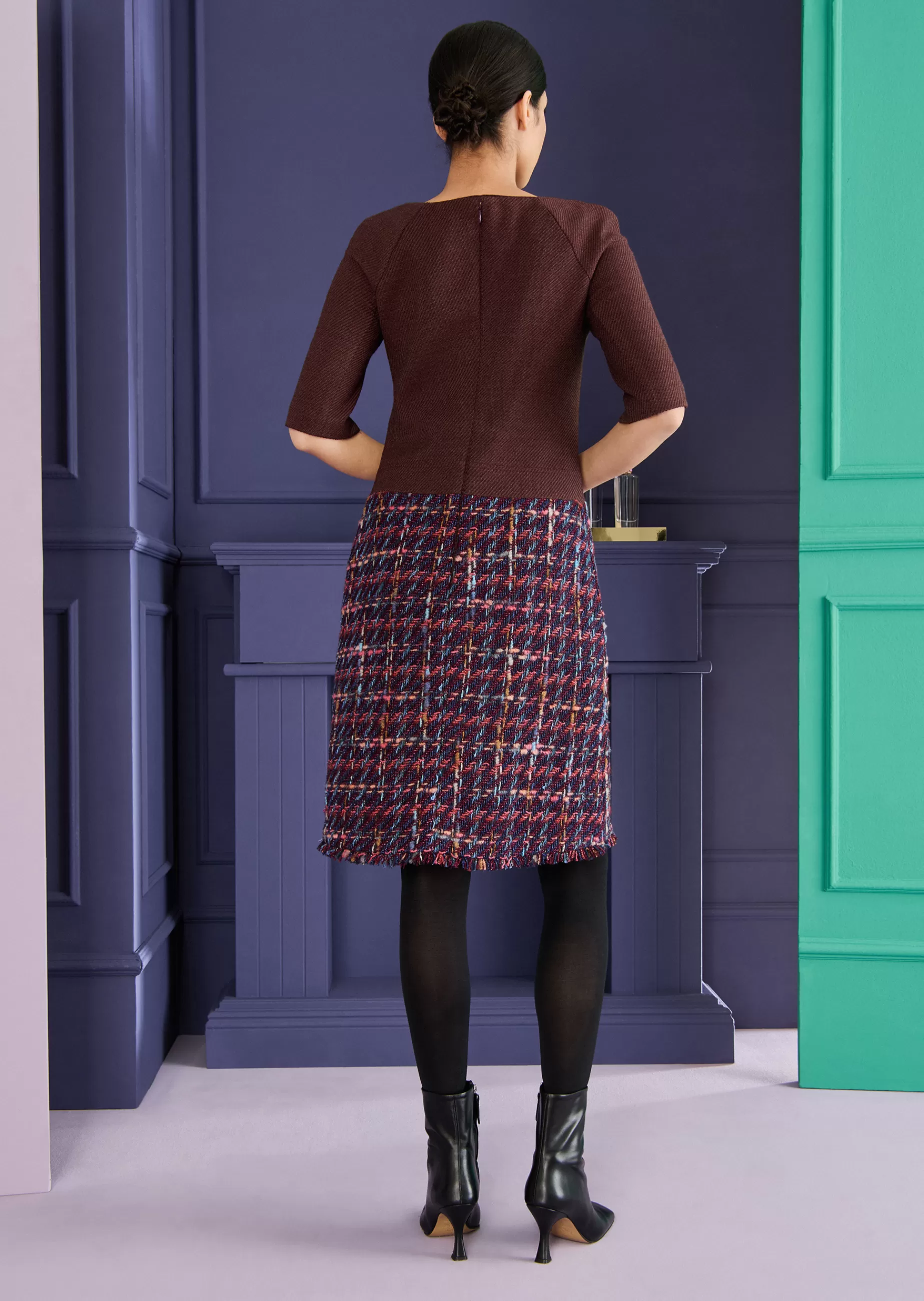 Fashion Talbot Runhof Tageskleid Nodose4 Cacaobraun